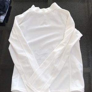 Boys white Land’s End swim shirt size Medium(5-6)